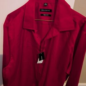 Bellissimo Red Button-Up Shirt